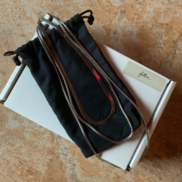 Fallon herringbone snake silver chain necklace set - Picture 2 of 15